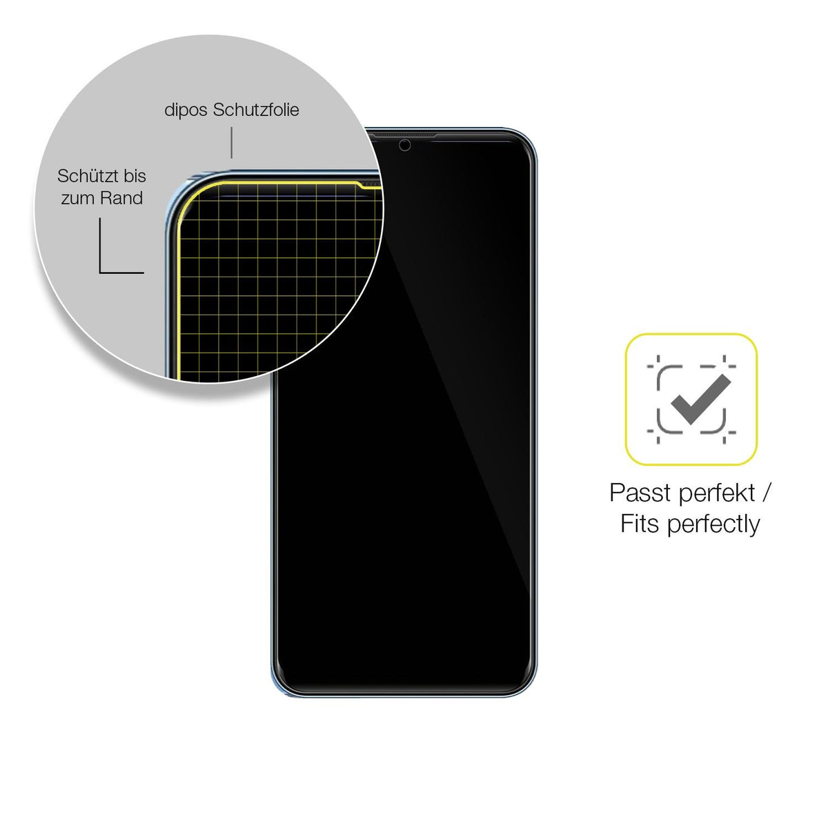 2x 3D Full Cover Schutzfolie für I Kall Z19 Prime Plus