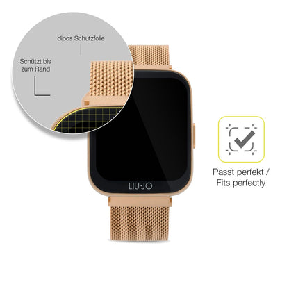2x 3D Full Cover Schutzfolie für Liu Jo Smartwatch Voice Mini