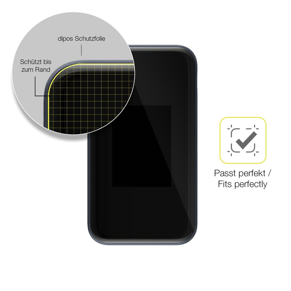 2x 3D Full Cover Schutzfolie für ZTE MU5002