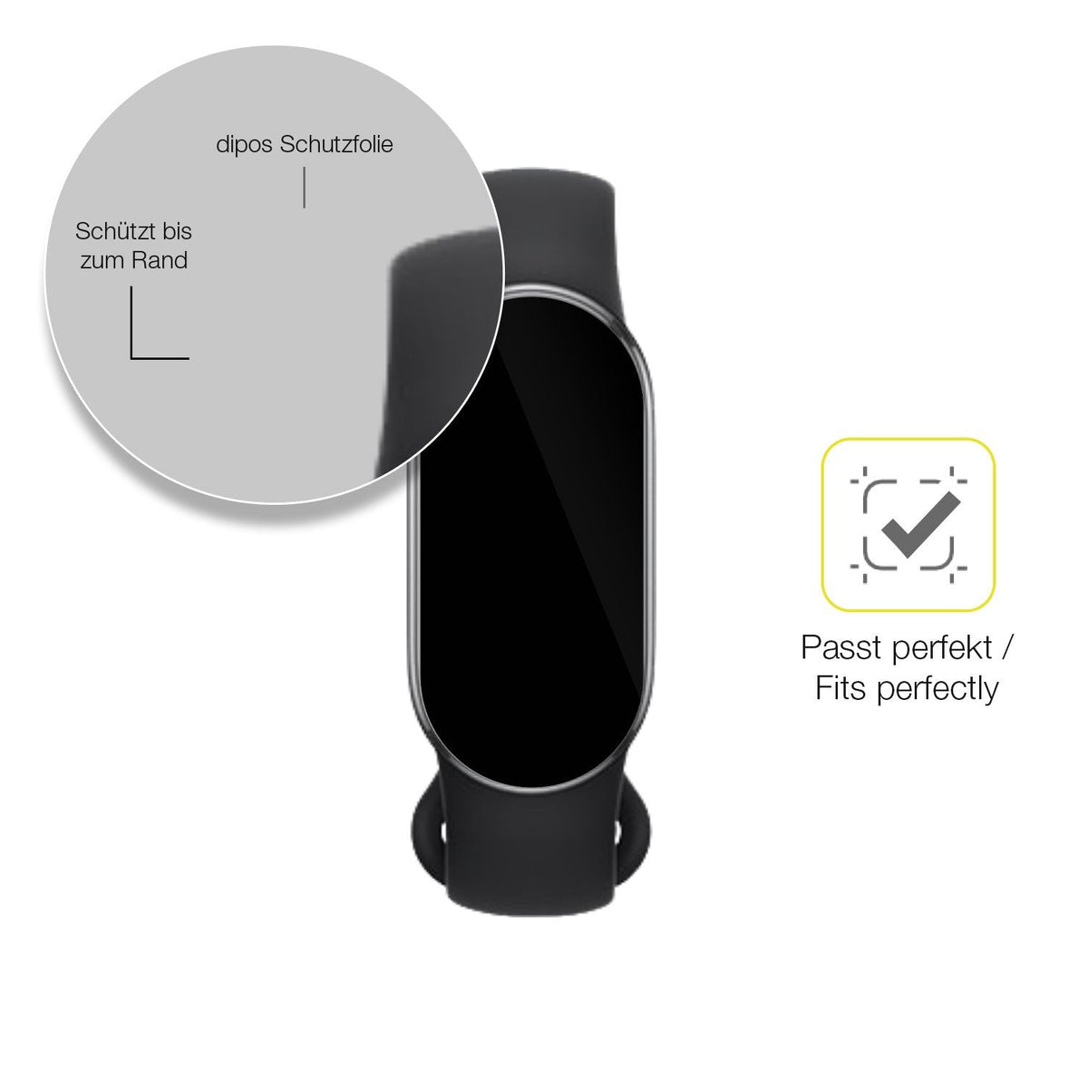 2x 3D Full Cover Schutzfolie für Xiaomi Smartband 10