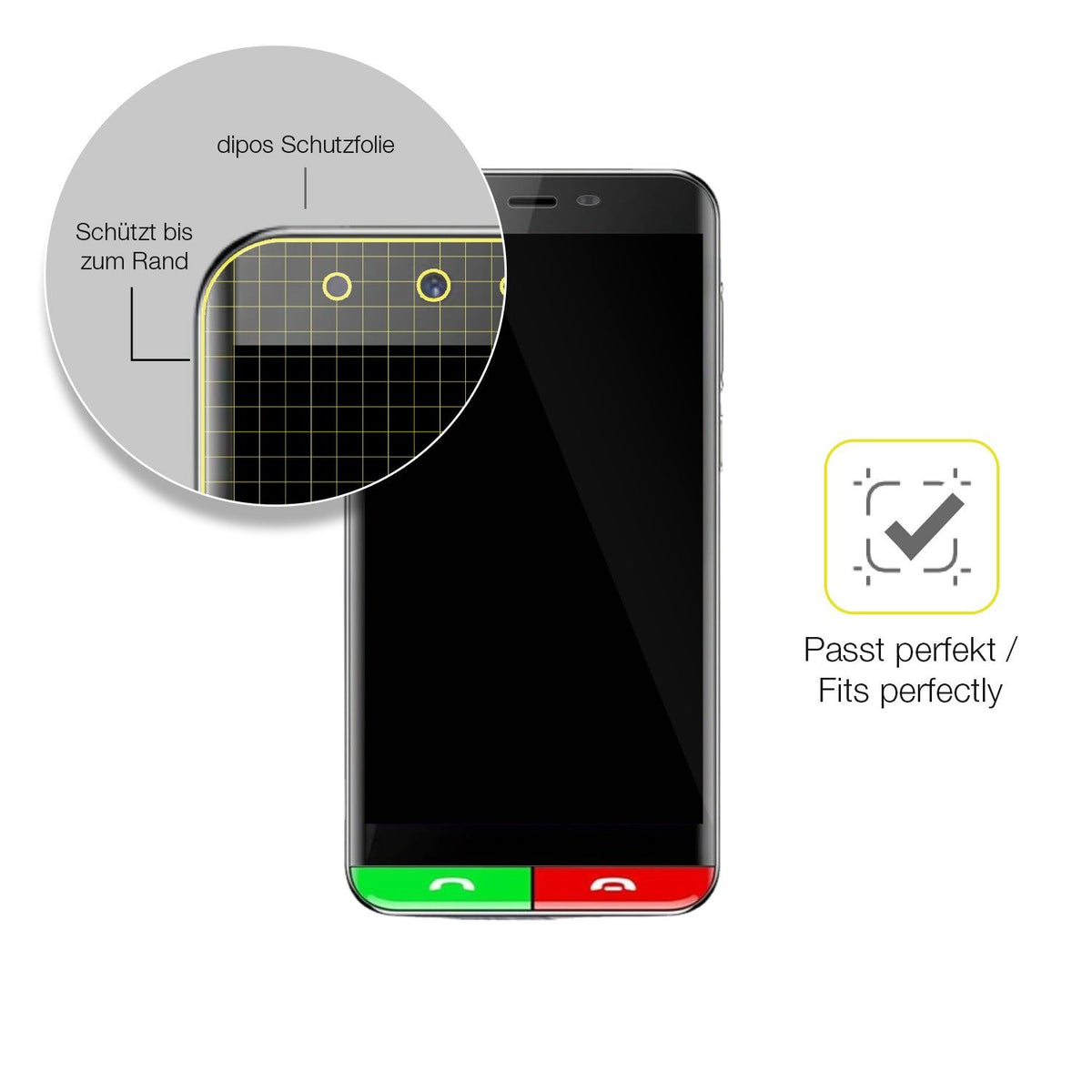 2x 3D Full Cover Schutzfolie für Artfone Smart 500