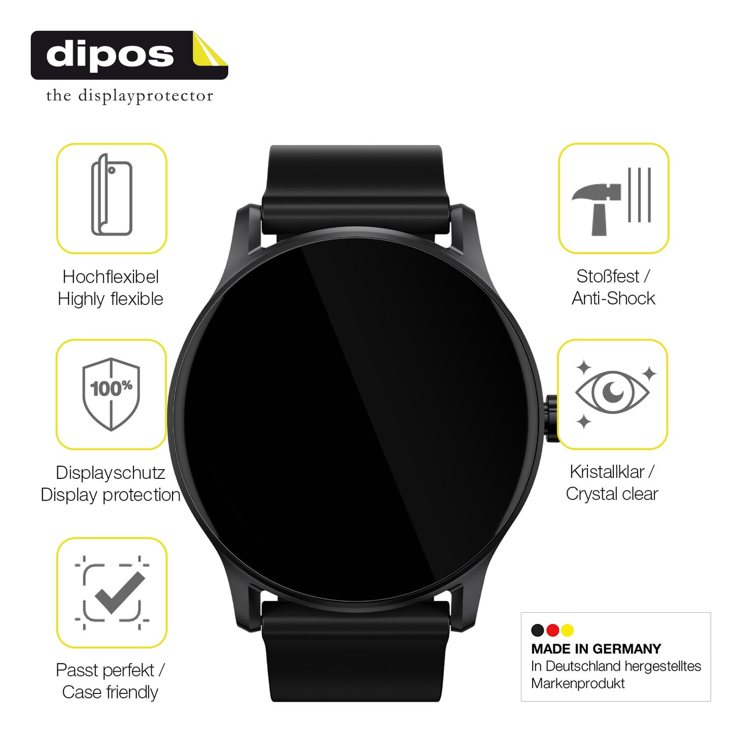 Displayschutz hergestellt in Deutschland, höchste Qualität made in Germany