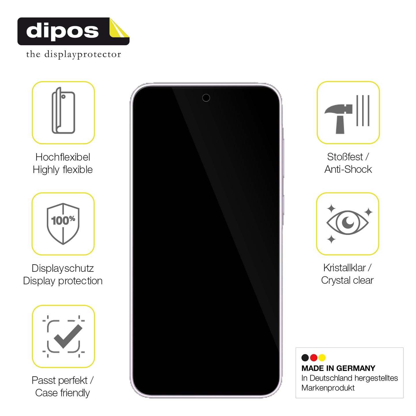 2x 3D Full Cover Schutzfolie für Samsung Galaxy A35 5G