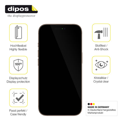 2x 3D Full Cover Schutzfolie für Apple iPhone 16 Pro