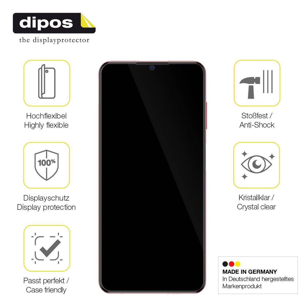2x 3D Full Cover Schutzfolie für ZTE Blade V40 Vita