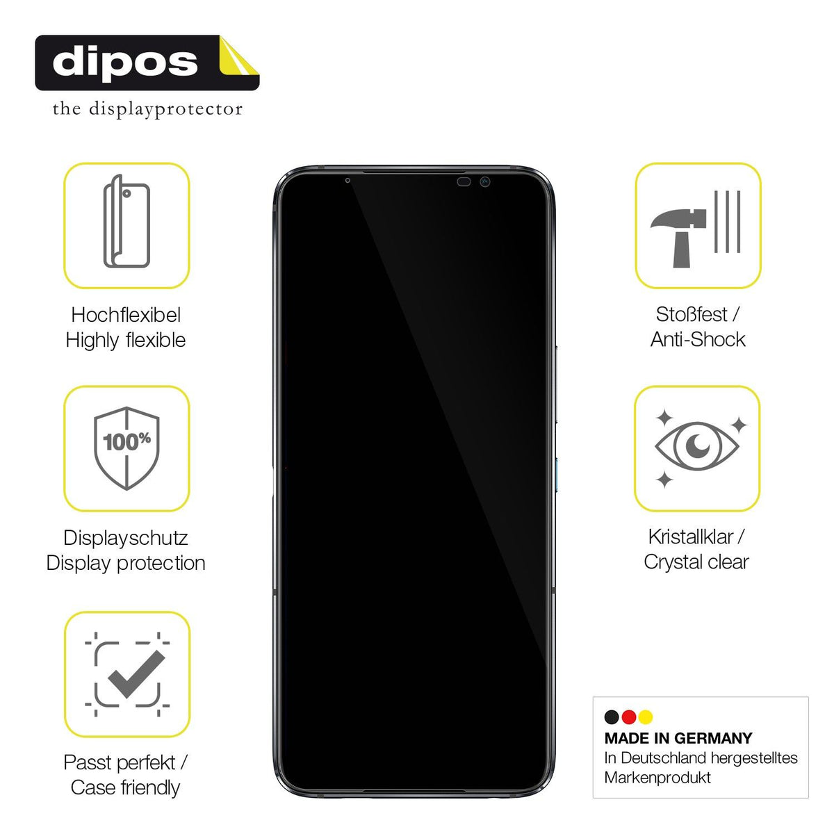 1x 3D Full Cover Schutzfolie für Asus ROG Phone 6 Pro