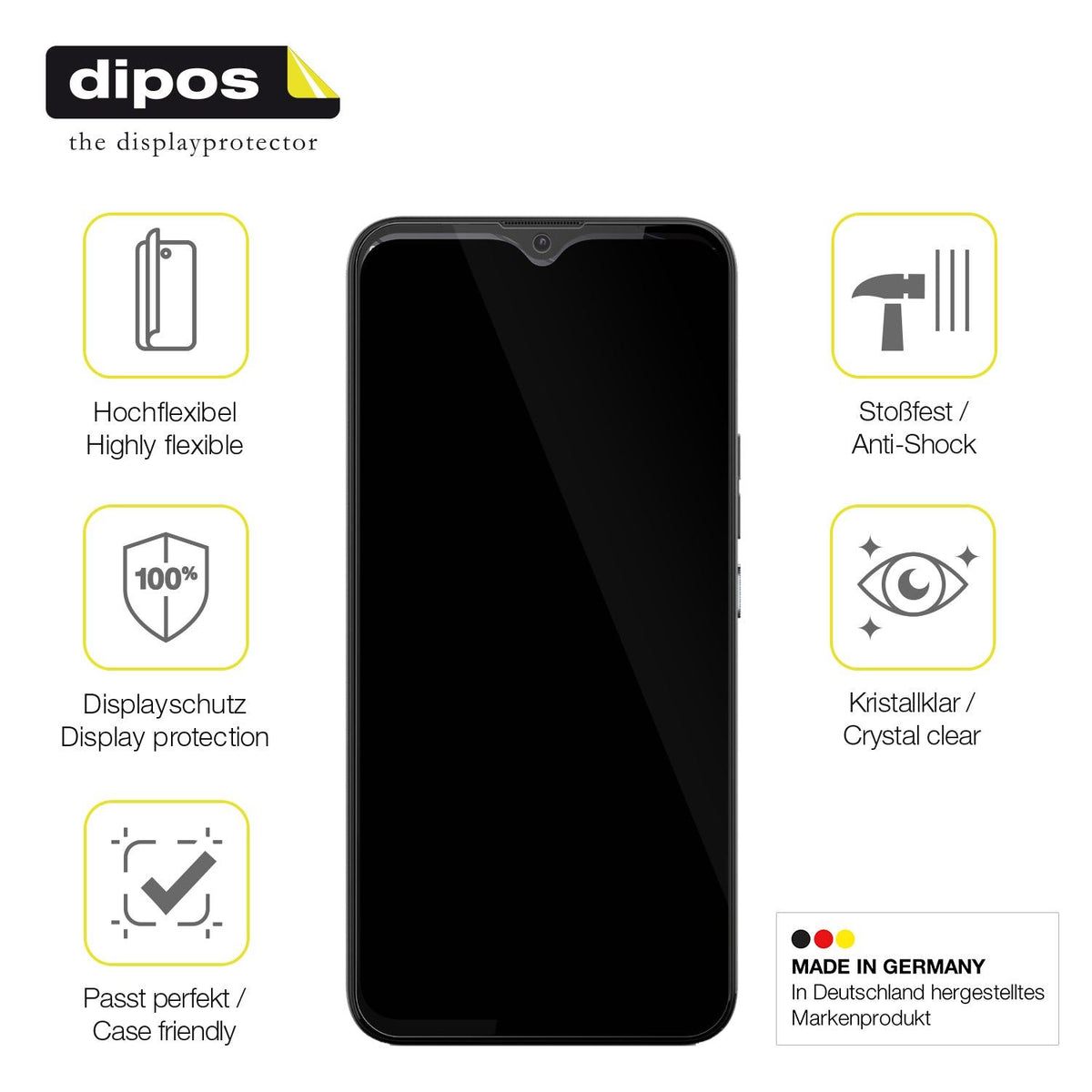 2x 3D Full Cover Schutzfolie für Gigaset GS5 Lite