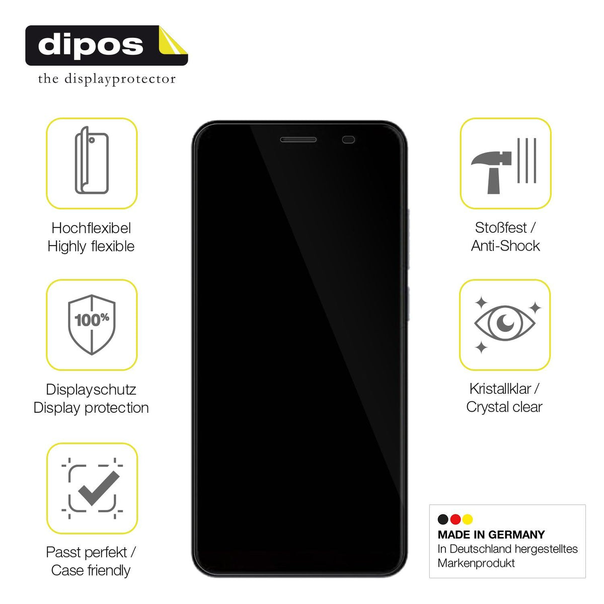 2x 3D Full Cover Schutzfolie für Lava Iris 88S