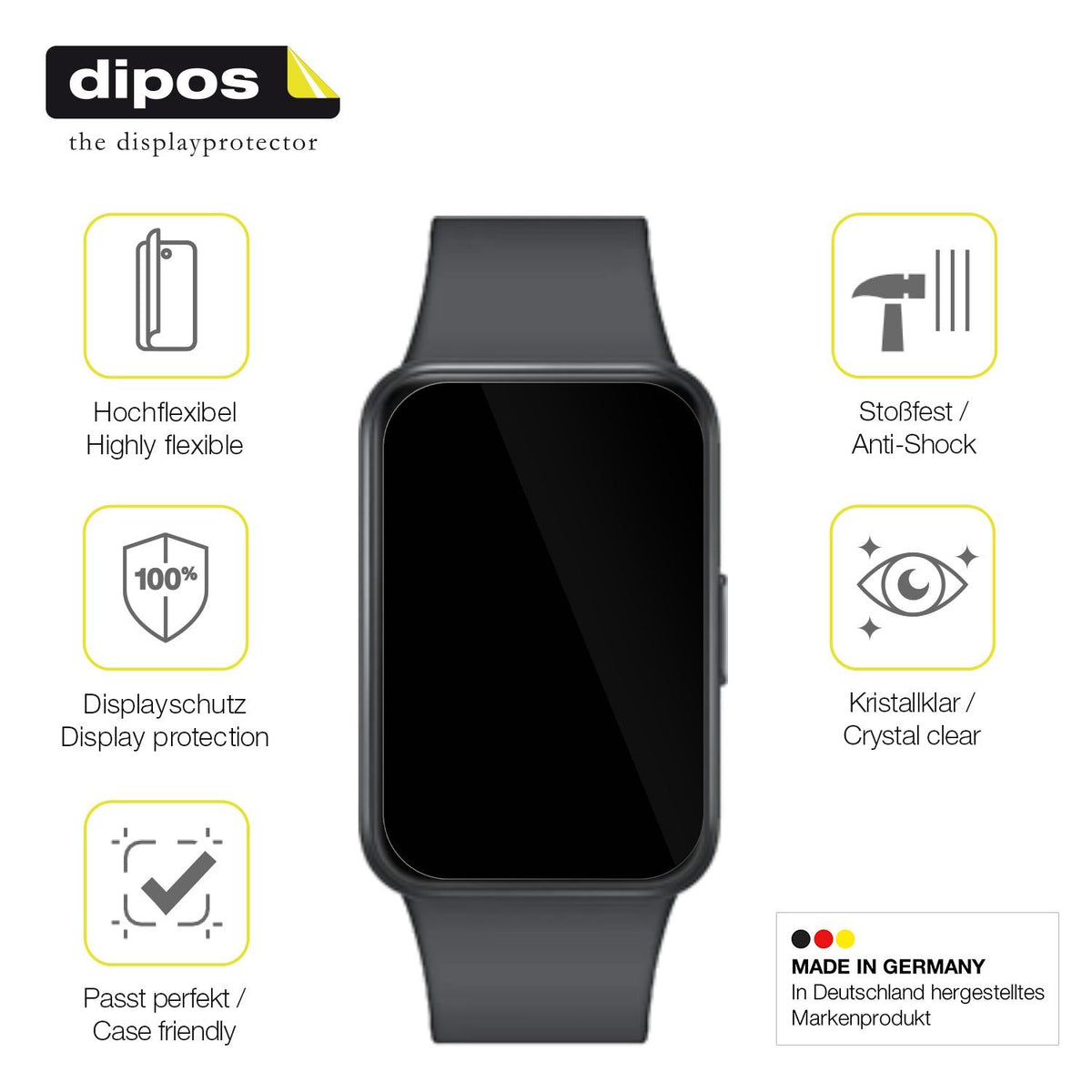2x 3D Full Cover Schutzfolie für Samsung Galaxy Fit 3