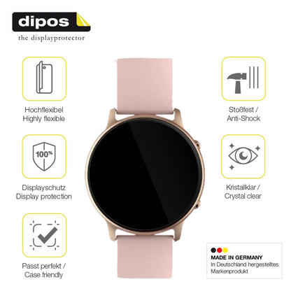 2x 3D Full Cover Schutzfolie für Tuyoma Smartwatch LW36