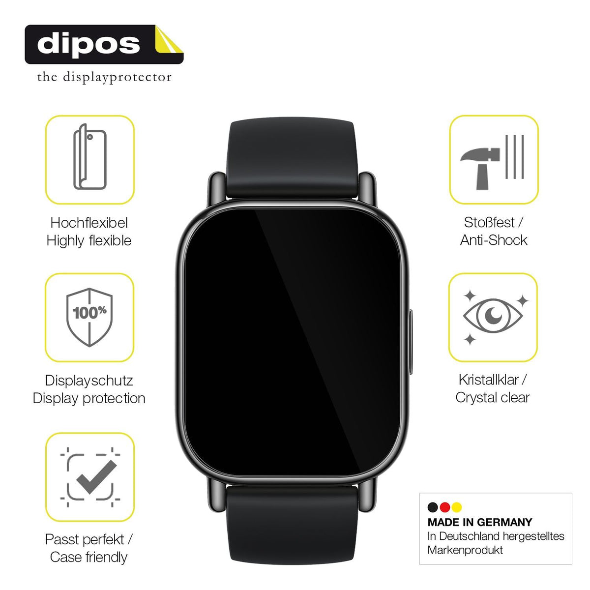 2x 3D Full Cover Schutzfolie für Xiaomi Redmi Watch 5