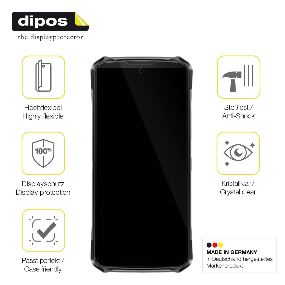 2x 3D Full Cover Schutzfolie für Doogee S119