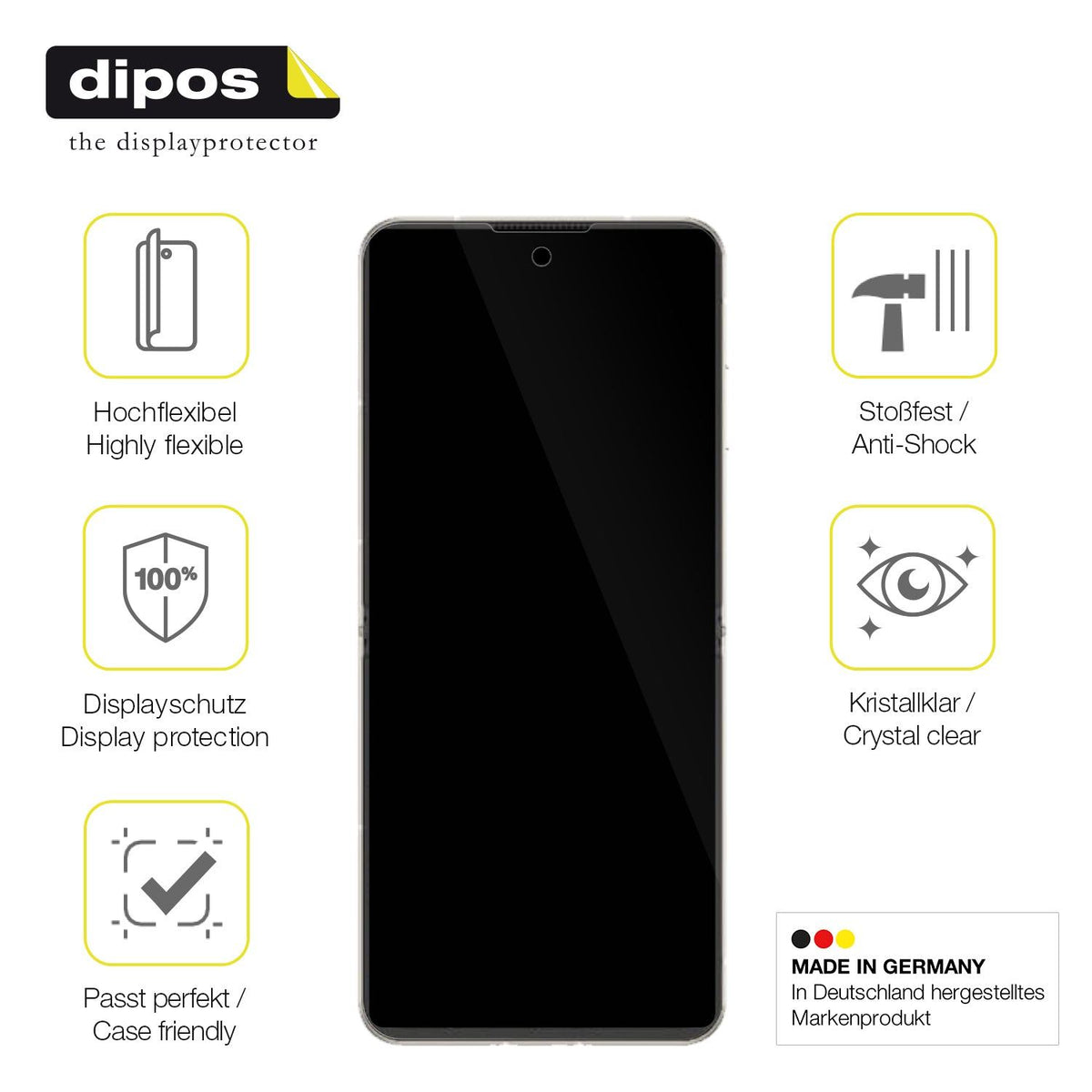 2x 3D Full Cover Schutzfolie für Nubia Flip 5G