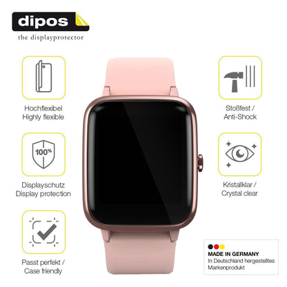 2x 3D Full Cover Schutzfolie für Hama 5910 Smartwatch