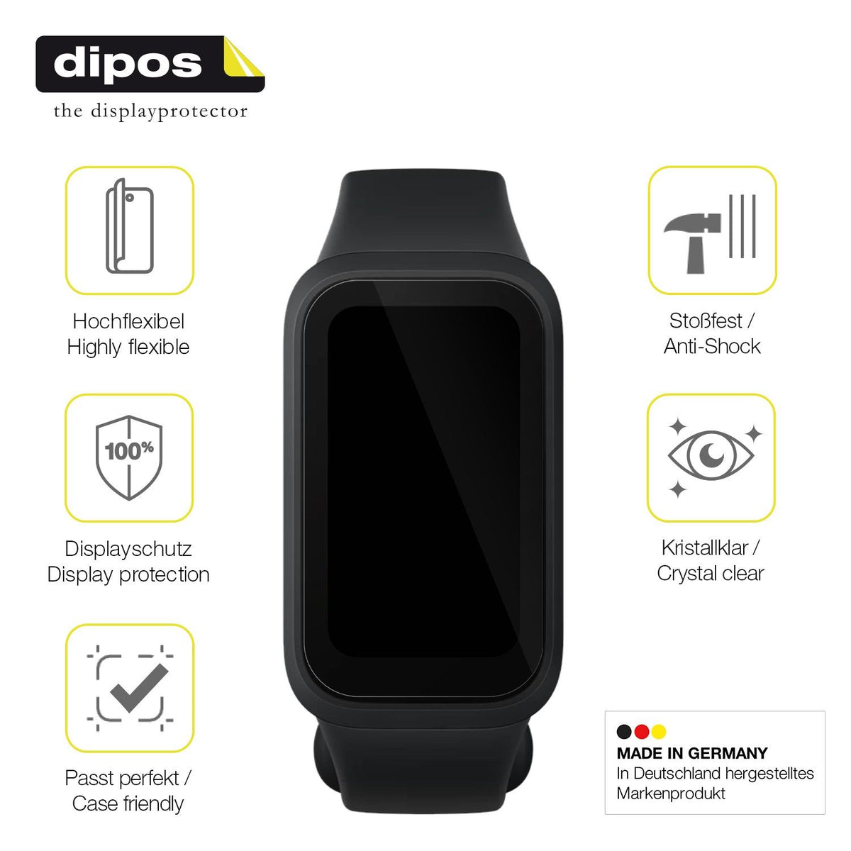 2x 3D Full Cover Schutzfolie für Xiaomi Smart Band 9 Active