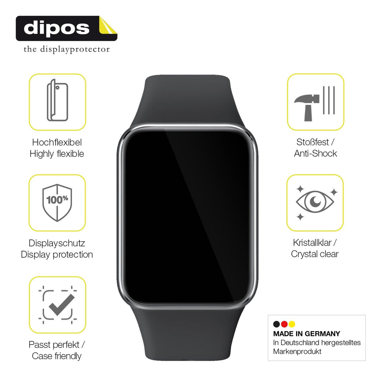 2x 3D Full Cover Schutzfolie für Xiaomi Smart Band 9 Pro