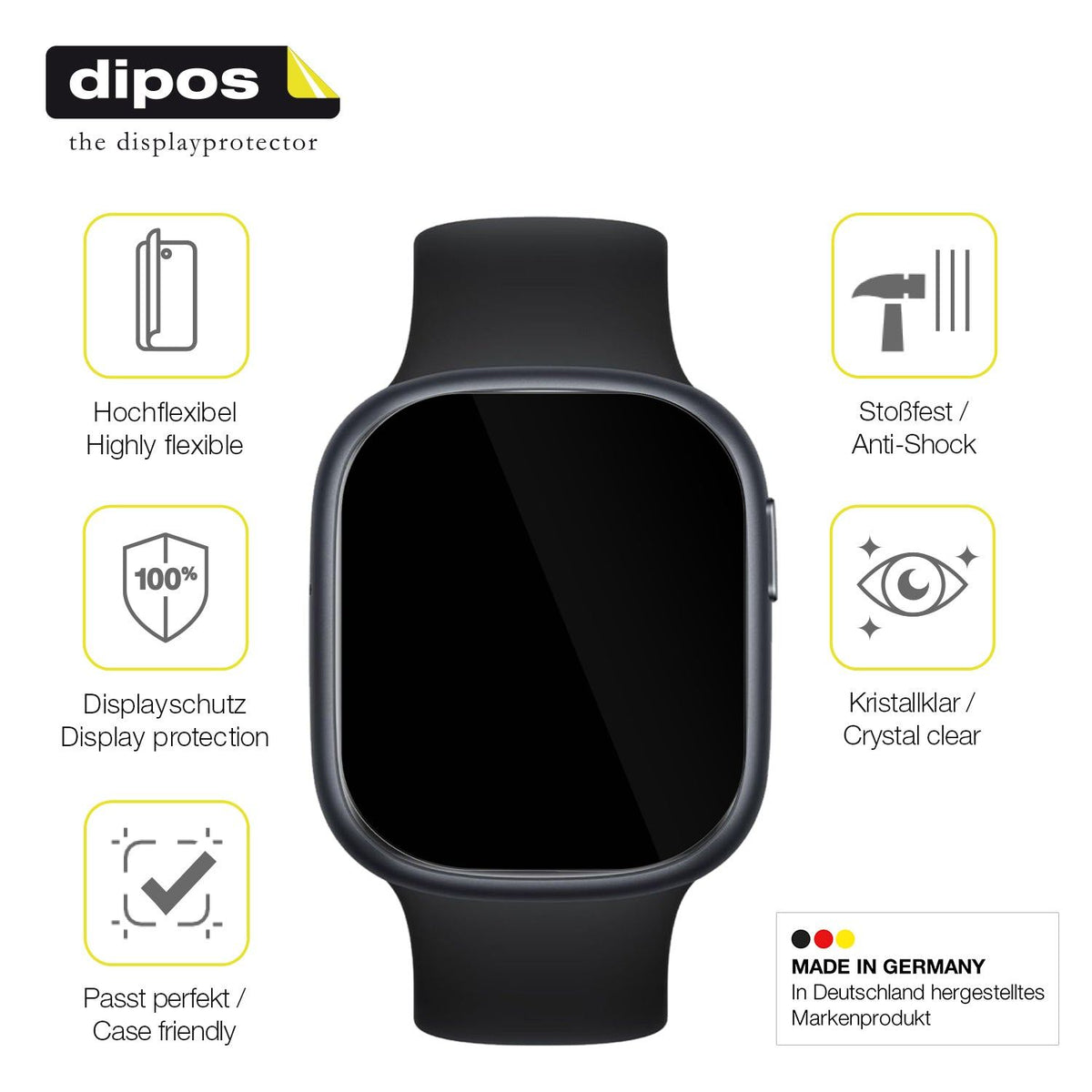 2x 3D Full Cover Schutzfolie für Honor Watch 4
