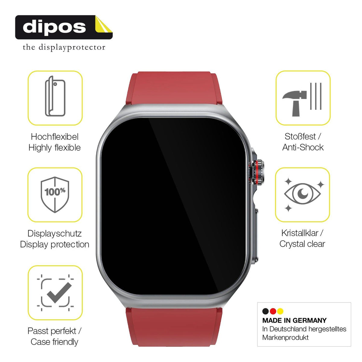 2x 3D Full Cover Schutzfolie für Rollme X3 Smartwatch