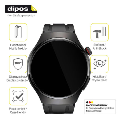 2x 3D Full Cover Schutzfolie für Rollme Hero M7 Smartwatch