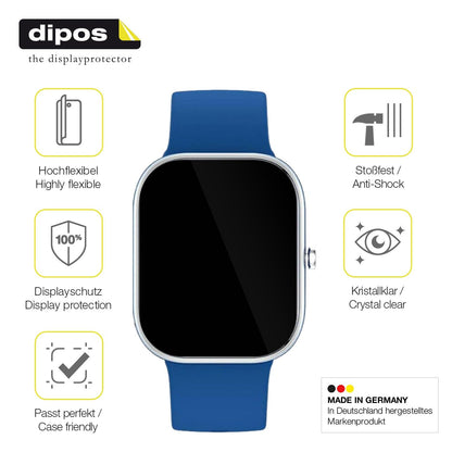2x 3D Full Cover Schutzfolie für Slothcloud H97 Smartwatch