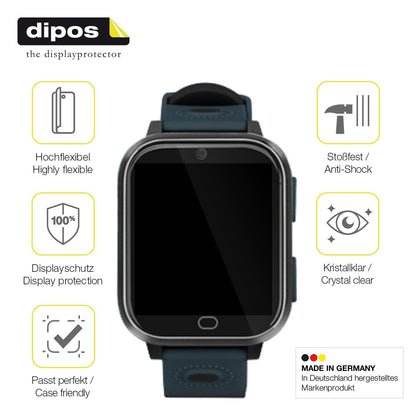 2x 3D Full Cover Schutzfolie für Noctiluxia K18FH Kinder Smartwatch