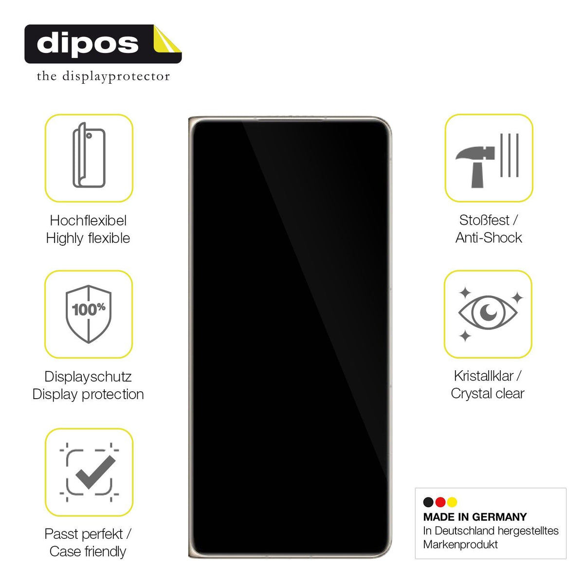 2x 3D Full Cover Schutzfolie für Huawei Mate X6 Front-Display