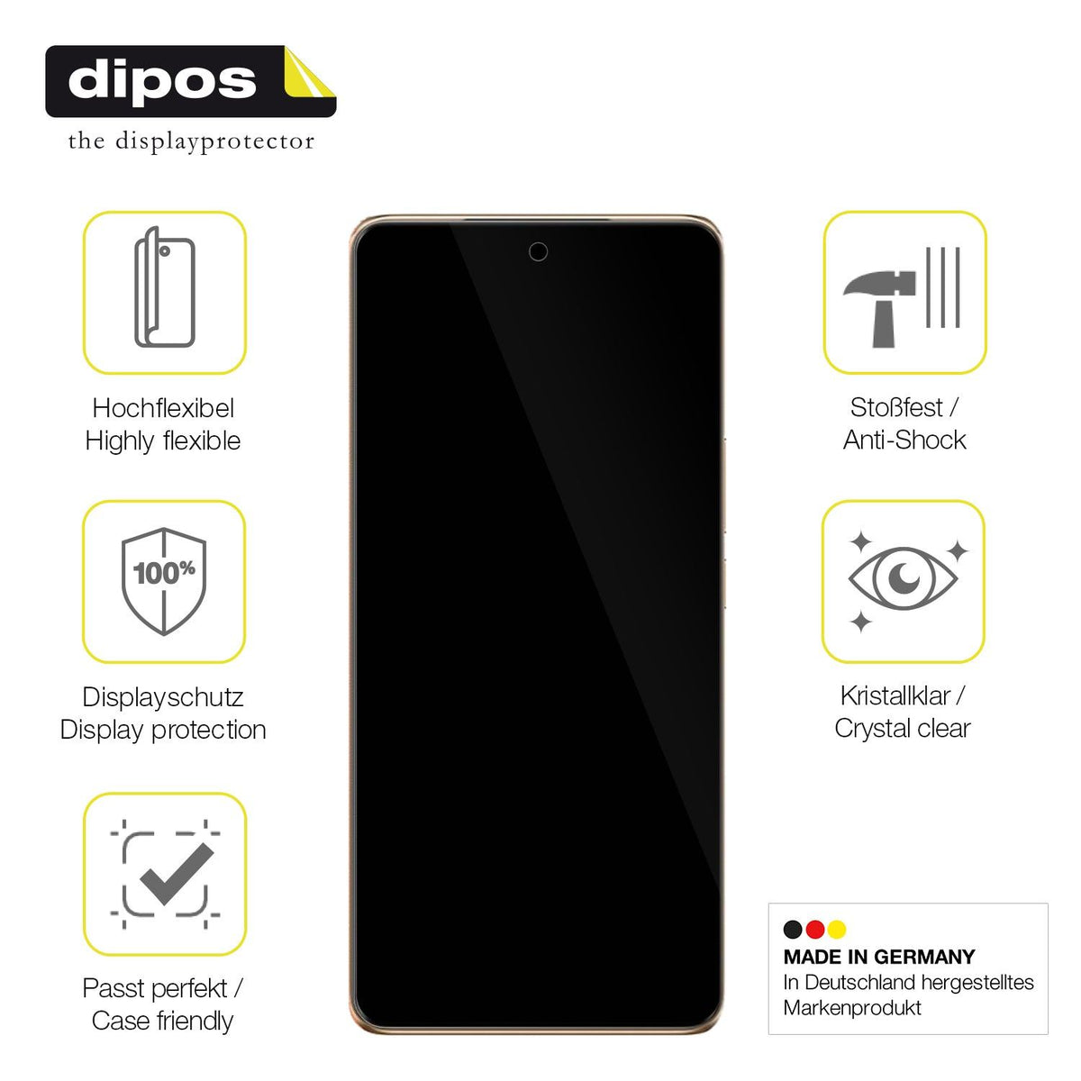 2x 3D Full Cover Schutzfolie für Vivo T3 Pro