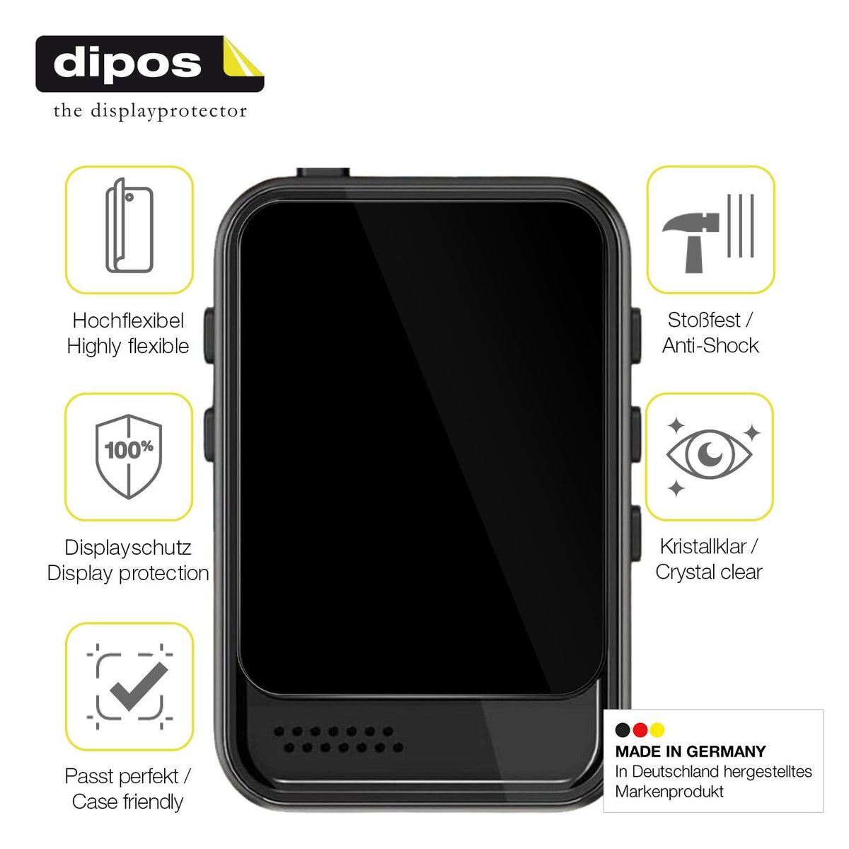 2x 3D Full Cover Schutzfolie für Colorcool M8 MP3-Player