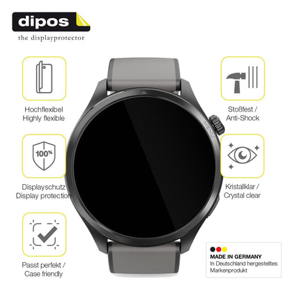 2x 3D Full Cover Schutzfolie für Hama 9000 Smartwatch