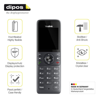 2x 3D Full Cover Schutzfolie für Yealink W71H Dect