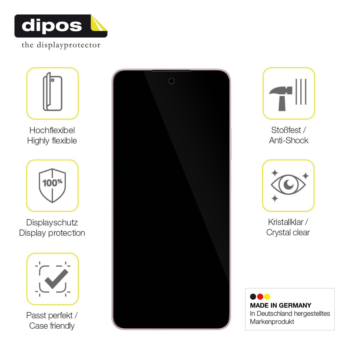 2x 3D Full Cover Schutzfolie für Oppo A5 Energy