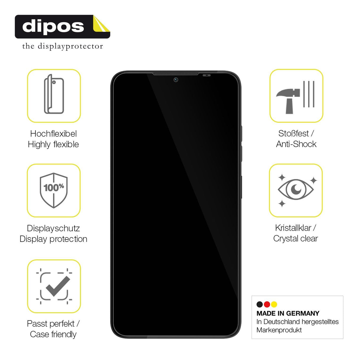 2x 3D Full Cover Schutzfolie für I Kall Z16 Pro