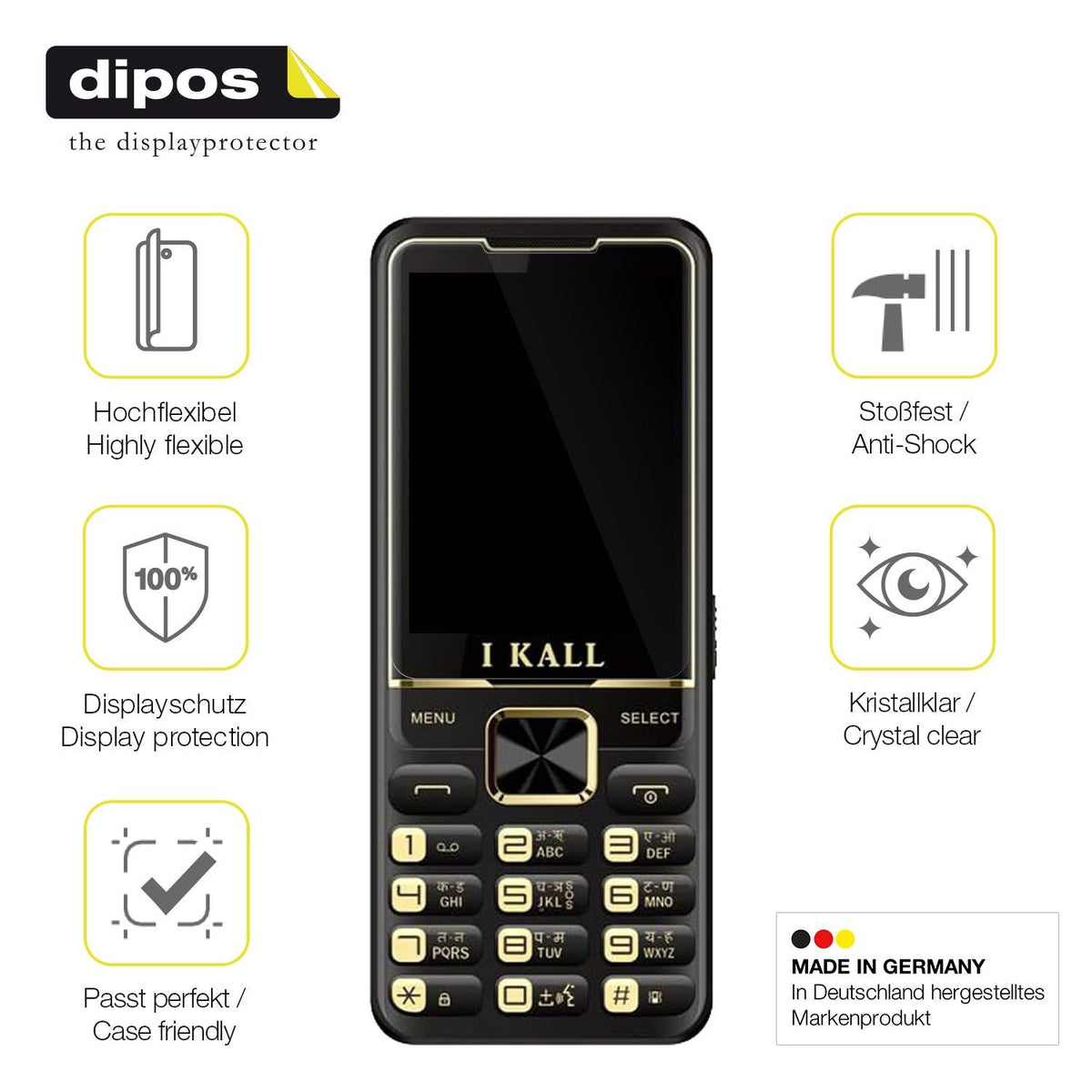 2x 3D Full Cover Schutzfolie für iKall K99 Pro