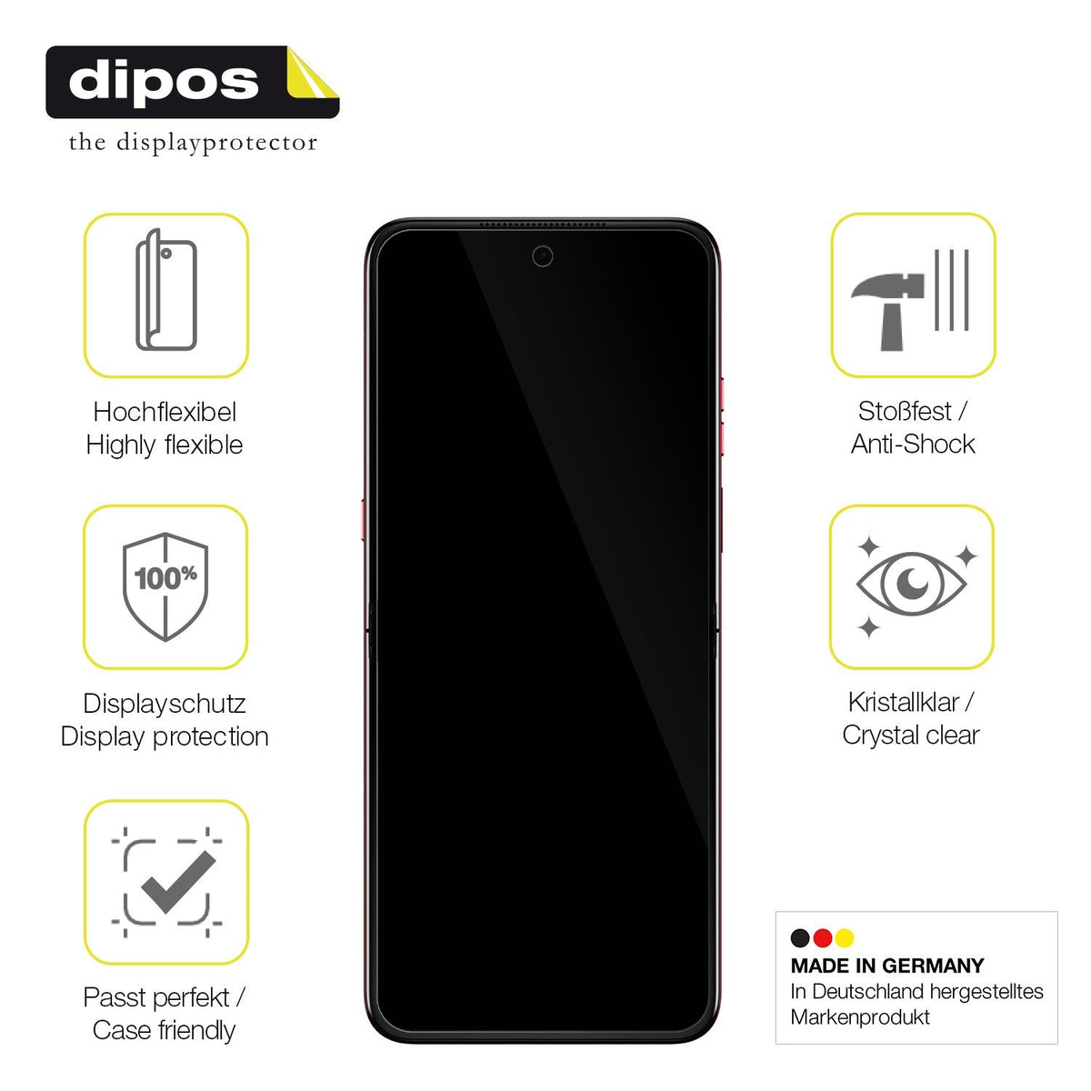 2x 3D Full Cover Schutzfolie für Motorola Razr 60 Innenseite