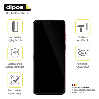 2x 3D Full Cover Schutzfolie für Motorola Razr 60 Innenseite