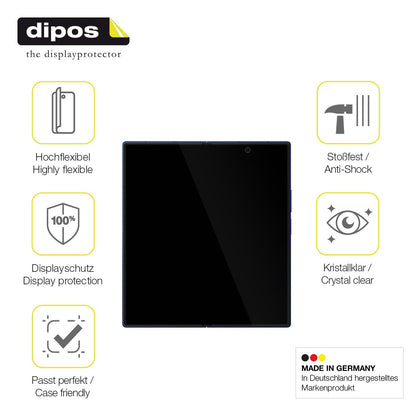 2x 3D Full Cover Schutzfolie für Samsung Galaxy Z Fold7 Innenseite