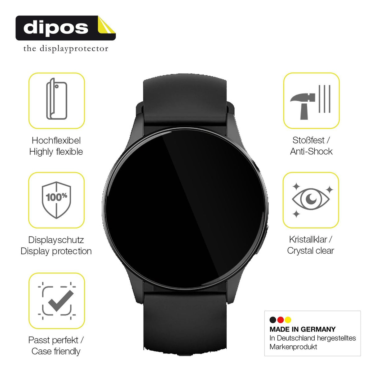 2x 3D Full Cover Schutzfolie für 360Grad FITSmartWatch LIGHT 2 2025