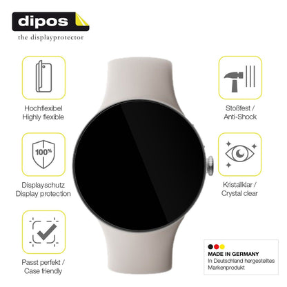 2x 3D Full Cover Schutzfolie für Google Pixel Watch 4 41mm