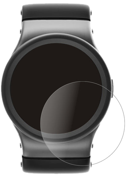51 mmDurchmesser Uhr mit aufgebrachter dipos Panzerfolie, die lästige Fingerabdrücke minimiert