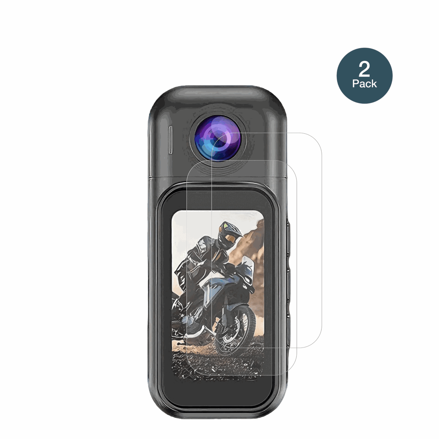 7JI32266 Körperkamera 4K mit aufgebrachter dipos Panzerfolie, die lästige Fingerabdrücke minimiert