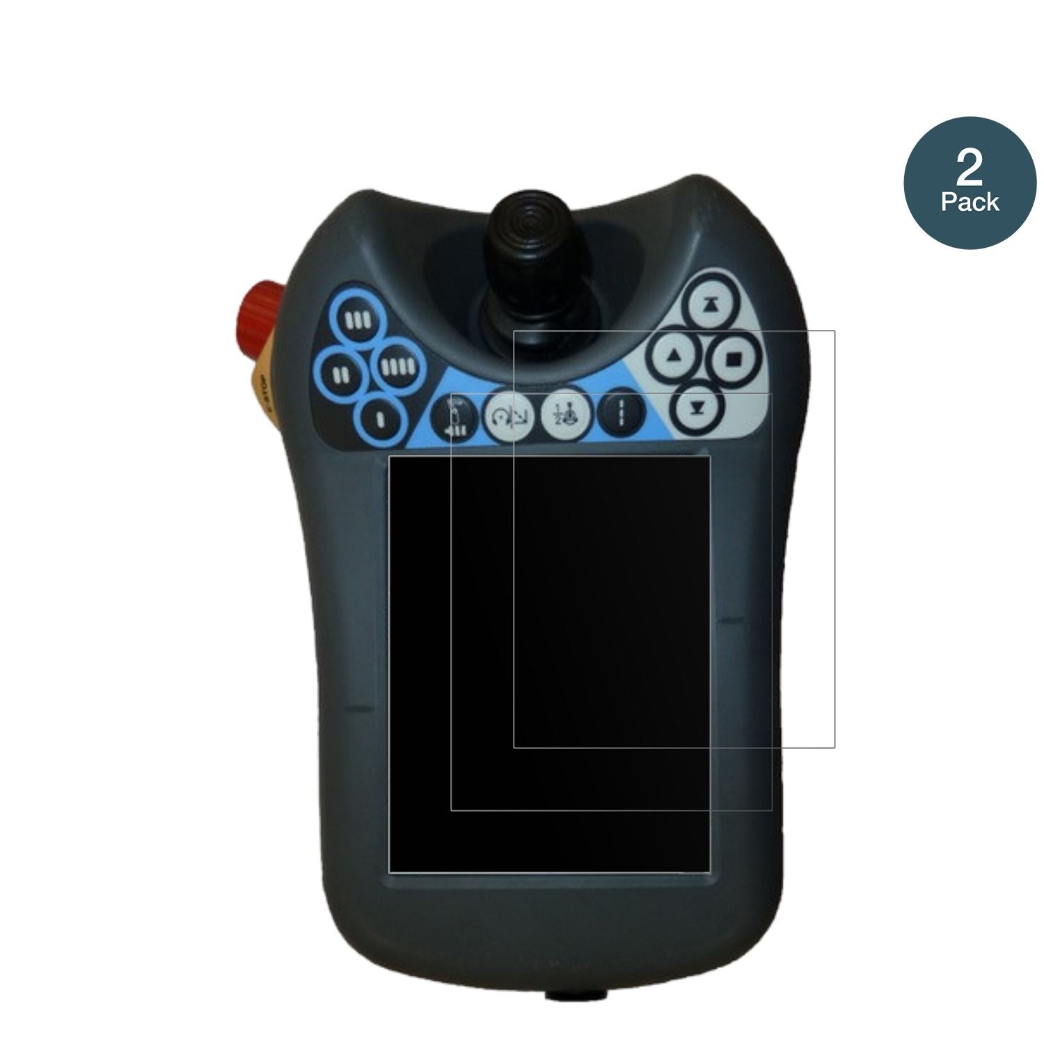 ABBIRC5 FlexPendant TPU4 mit aufgebrachter dipos Panzerfolie, die lästige Fingerabdrücke minimiert