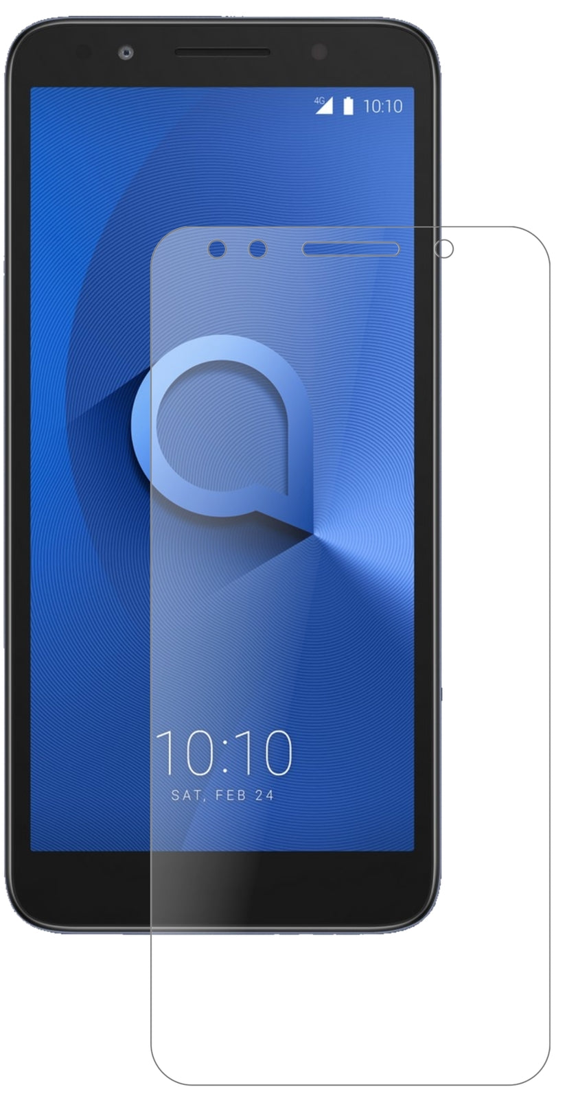Alcatel1X mit aufgebrachter dipos Panzerfolie, die lästige Fingerabdrücke minimiert
