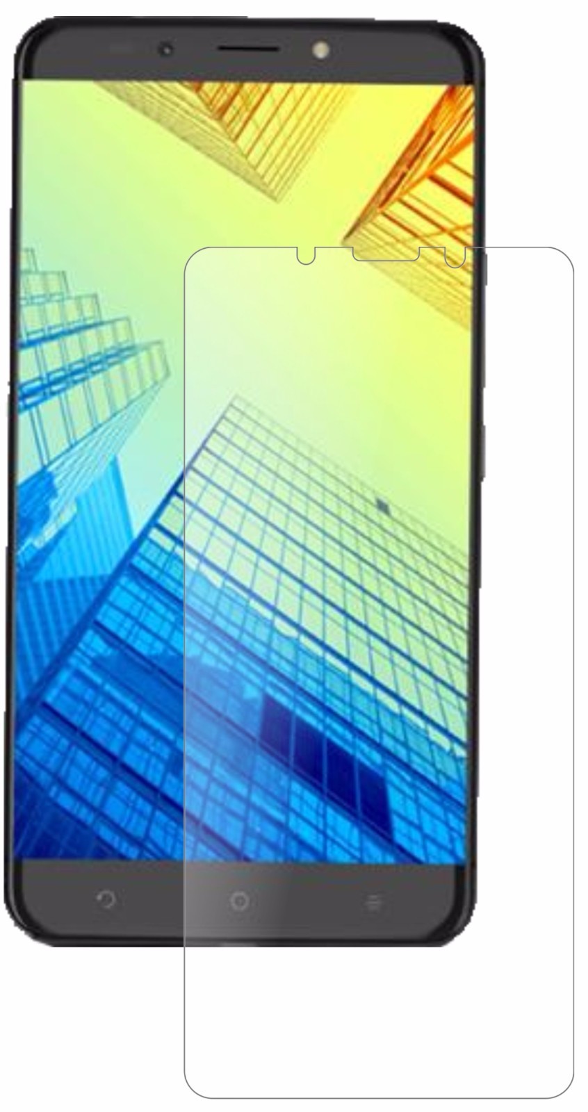 Alcatel  A7 XL mit aufgebrachter dipos Panzerfolie, die lästige Fingerabdrücke minimiert