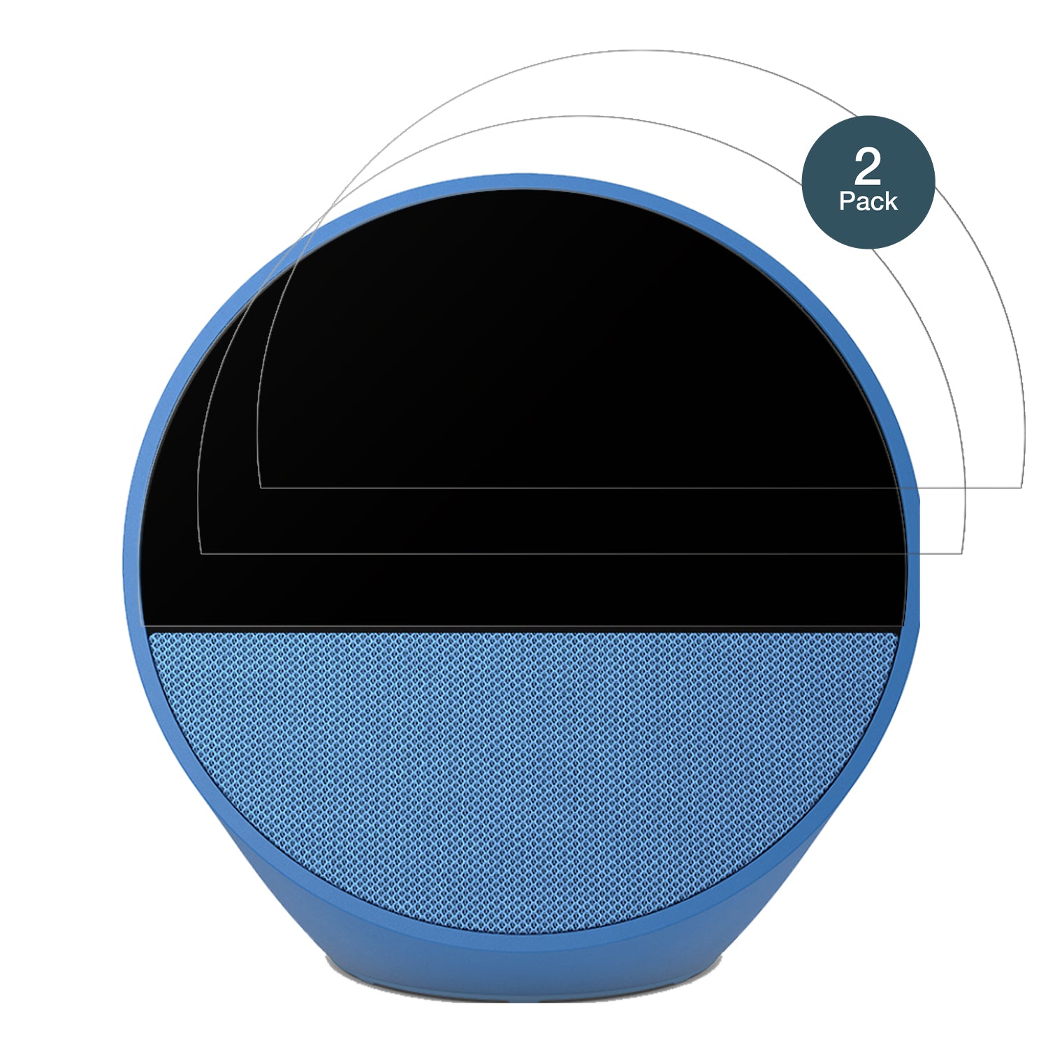 AmazonEcho Spot 2024 mit aufgebrachter dipos Panzerfolie, die lästige Fingerabdrücke minimiert
