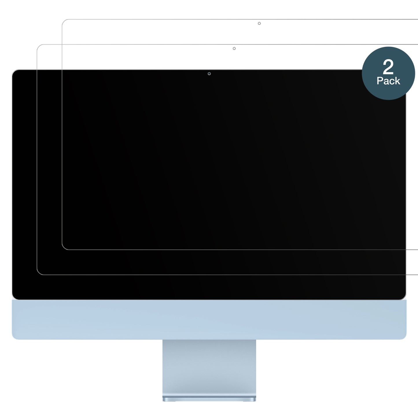 AppleiMac M3 24 Zoll 2024 mit aufgebrachter dipos Panzerfolie, die lästige Fingerabdrücke minimiert