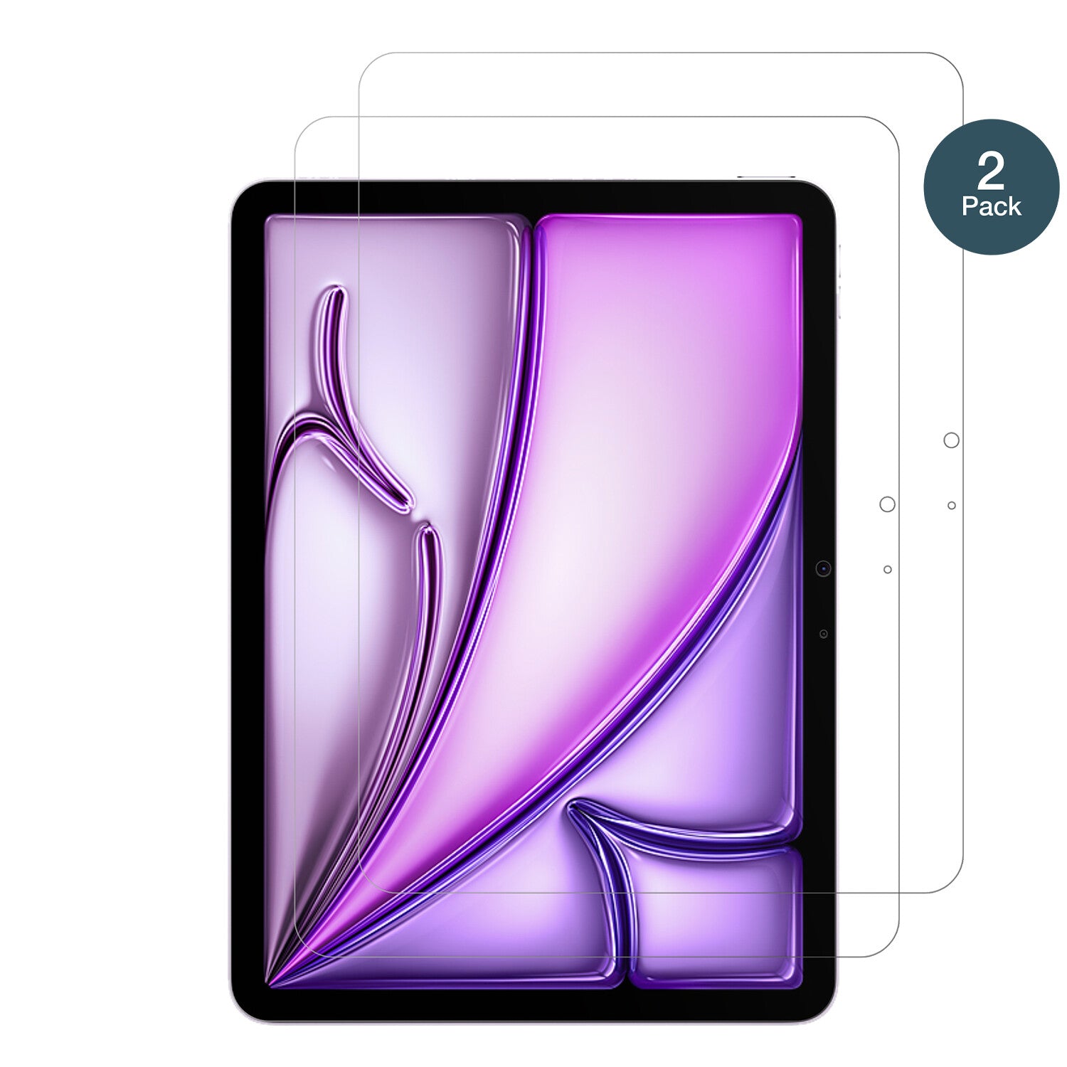 AppleiPad Air M2 11 Zoll mit aufgebrachter dipos Panzerfolie, die lästige Fingerabdrücke minimiert