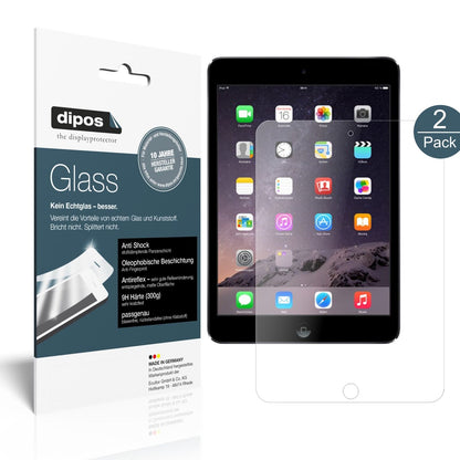 AppleiPad Mini 1 / 2 / 3 mit aufgebrachter dipos Panzerfolie, die lästige Fingerabdrücke minimiert