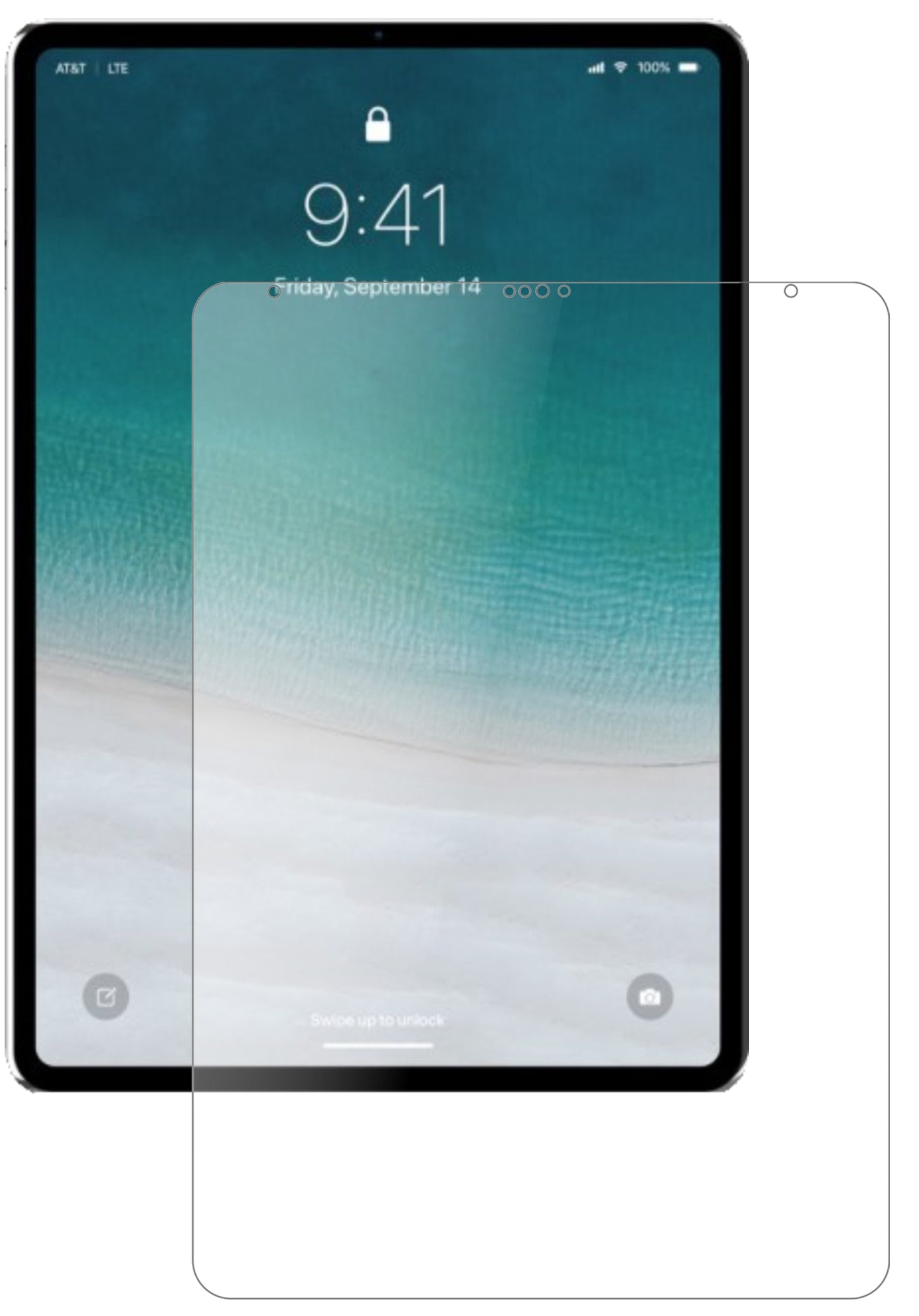 AppleiPad Pro 12.9 Zoll Wifi (2020) mit aufgebrachter dipos Panzerfolie, die lästige Fingerabdrücke minimiert