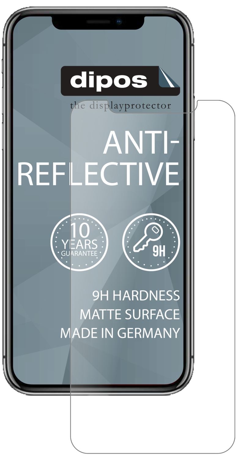 AppleiPhone 11 mit aufgebrachter dipos Panzerfolie, die lästige Fingerabdrücke minimiert