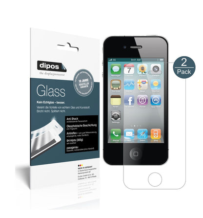 AppleiPhone 4 / 4S mit aufgebrachter dipos Panzerfolie, die lästige Fingerabdrücke minimiert